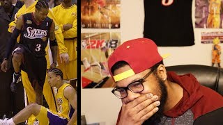 ALLEN IVERSON GREATEST ANKLE BREAKERS and CROSSOVERS REACTION [upl. by Lebasy]