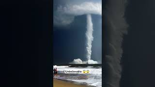 Scariest Waterspout youll ever see 😱😱🤯🤯🤯 nature mothernature earth sea [upl. by Goda]