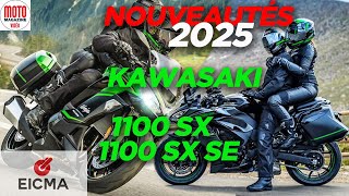 Kawasaki Ninja 1100 SX et SX SE Nouveauté Salon de la Moto Milan 2024 [upl. by Aynotahs]