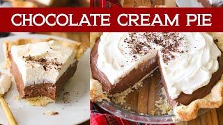 The BEST Chocolate Cream Pie  FROM SCRATCH recipe [upl. by Bette-Ann]