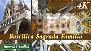 Inside Basilica Sagrada Familia with History – Barcelona Spain 4K [upl. by Reinhold]