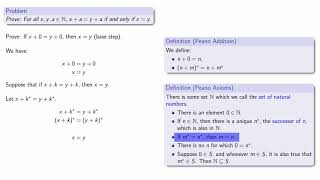 The Peano Axioms Cancellation [upl. by Farr]