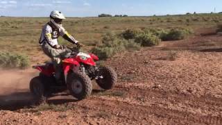 Polaris Outlaw 90  GROWN MAN ripping around the track [upl. by Lorianna596]