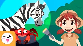 Gli animali per bambini  Vocabolario sugli animali selvatici della fattoria e acquatici [upl. by Daeriam]