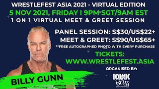 Wrestlefest Asia 2021 Virtual Meet amp Greet with Billy Gunn [upl. by Cleres366]