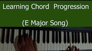 Chord Progression of E Major Scale Piano Tutorial  Piano Music Theory  Piano Lesson [upl. by Lzeil]