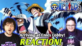 Arriving at Enies Lobby One Piece REACTION Episodes 263 264 amp 265 [upl. by Dduj]