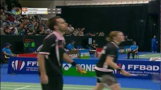 QF  XD  JFischer NielsenC Pedersen vs Lee Y DHa J E  Yonex Badminton French Open 2011 [upl. by Anawat465]