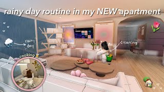 my rainy day routine in my NEW apartment moving ep4 Bloxburg Family Roleplay wvoices [upl. by Atalaya116]