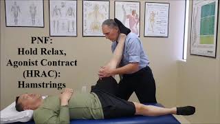 Proprioceptive Neuromuscular Facilitation PNF Stretch  Hold Relax Agonist Contract HRAC [upl. by Gearhart239]