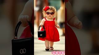 Cute baby walkersbaby runway cutebaby baile cute babylove babygirl babyboy babyshorts ai [upl. by Annia782]