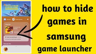 how to hide games in samsung game launcher [upl. by Drofnelg]