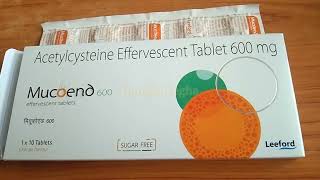 Mucoend  mucinac  acetylcysteine 600 mg effervescent tablets uses in hindi [upl. by Odnarb931]