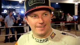 Kimi Raikkonen Interview after Abu Dhabi GP Win [upl. by Erastes]