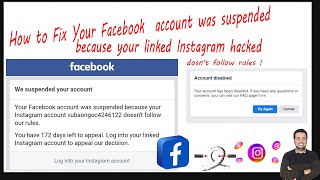 How to Fix Your Facebook account was suspended because your linked Instagram hacked [upl. by Yvor]