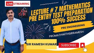 Lecture 07  Mathematics  Pre Entry Test Preparation  Matrix and Types of Matrix MCQsSir Ramesh [upl. by Kipp646]