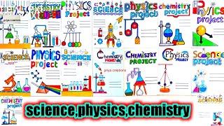 science projectscience project cover page design handmadechemistry project cover page design [upl. by Rekab]