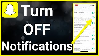 How To Turn Off Notifications On Snapchat [upl. by Tristram]