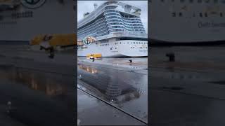 COSTA SMERALDA CRUISE SHIP AFTER CRASH IN SAVONA [upl. by Adiaz]