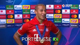 THIAGO ALCÂNTARA SPEAKING DIFFERENT LANGUAGES [upl. by Euhc]