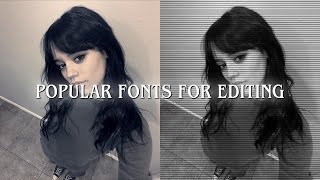 30 aesthetic fonts for edits 🍓 [upl. by Aissatsan]