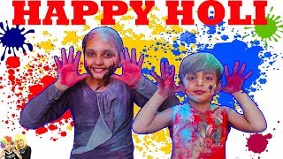 Holi Celebration  Colors for Kids  HOLI CARTOON SONG  Aayu and Pihu Show [upl. by Zaccaria]