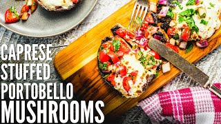 Tomato and Mozzarella Stuffed Portobello Mushrooms [upl. by Nahgam]