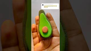 Avocado 🥑 Easy Clay craft ideas diy claycrafts clay howtomakeclayathome shorts [upl. by Eedyah]