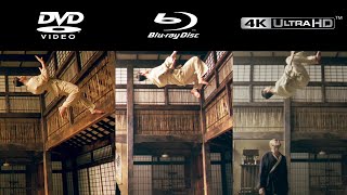 The Matrix Resolutions  DVD vs BLURAY vs 4K  Kung Fu Fight Scene Format Comparison [upl. by Raffarty]