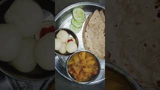 breakfast rutiMishti kumra tarkari rasgulla সকালের খাবার shortvideo food recipe [upl. by Celina]