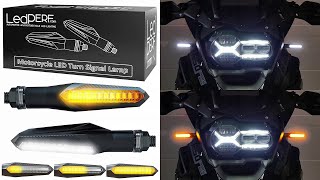 Clignotants dynamiques LED  feux de jour pour moto [upl. by Ylliw]