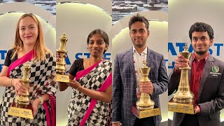 Closing moments of the Tata Steel Chess India 2022 [upl. by Etnemelc]