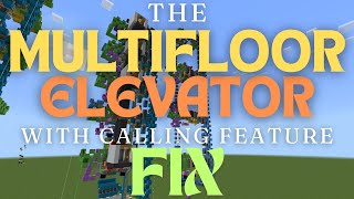 MULTIFLOOR ELEVATOR with CALLING FEATURE EASY FIX Tutorial MINECRAFT BE 121 [upl. by Fernando]