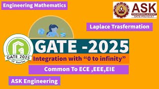 Gate  EEEECEEIE  Integration 0  Infinity  Laplace Transform7  ASK Engineering Academy [upl. by Bascio802]