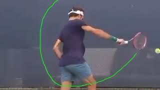 Federer’s backhand technique [upl. by Jezrdna]