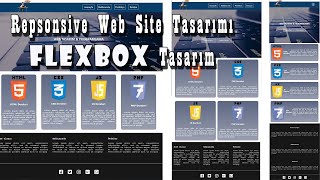 CSS ile Mobil Uyumlu Responsive Web Sitesi Yapımı Flexbox Tasarım [upl. by Ahsiekim]