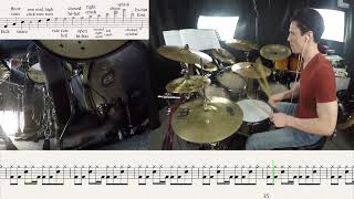 YUNGBLUD  fleabag  Drum transcription lesson sheet music [upl. by Gudrun]