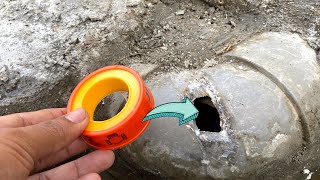 THIS TRICK Leaking pipes with large holes can be fixed with seal tape [upl. by Zerk]