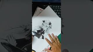 DRAWING RENGOKU MANGA ART  DEMON SLAYER shorts mangaart demonslayer shortsvideo anime rengoku [upl. by Aicen492]