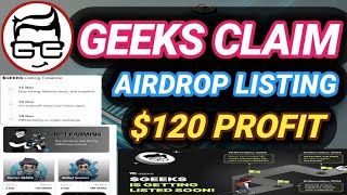 geeks airdrop listing I geeks token claim I geeks airdrop listing price I geeks airdrop withdrawal [upl. by Nerrol]