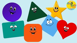 THE SHAPES SONG  Nursery rhymes  Learn the shapes with SooLoo Kids [upl. by Marguerita51]