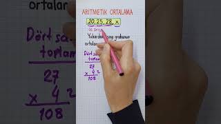 6SINIF🟢ARİTMETİK ORTALAMA📌Dört sayıdan verilmeyeni bulma✅️ ortalama arithmetic aritmetikortalama [upl. by Keely]