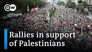 ProPalestinian rallies held in cities worldwide  DW News [upl. by Awjan]