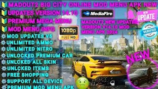 MADOUT2 BIG CITY MOD APK 2024  A TO Z Unlimited MoneyUnlocked All Cars Update V1410 [upl. by Lord]