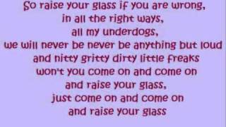 Pink  Raise your Glass lyrics [upl. by Elvie]