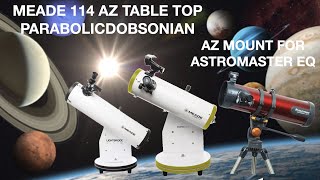 NEW MEADE ECLIPSEVIEW 114 DOB VS LIGHTBRIDGE MINI 114AZ KSON AZ3 MOUNT FOR 70 TO 130MM EQ TELESCOPE [upl. by Vina842]