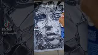 Drawing glass woman art sketch memes drawingpencil lukisanpensil realistic fypシ゚viral [upl. by Barina]