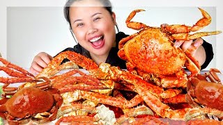 SEAFOOD BOIL KING CRAB LEGS  DUNGENESS CRAB MUKBANG 먹방  EATING SHOW [upl. by Urquhart541]