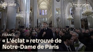 La cathédrale NotreDame de Paris restaurée se dévoile [upl. by Revlys526]