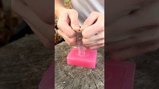 ✅ SURVIVAL bushcraft skills Lifehack with SOAP 💦 camping survival bushcraft outdoors lifehack [upl. by Werby]